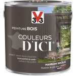 Peinture bois v33 couleurs d'ici marron br�l� 2 l