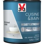 V33 - peinture multi - supports monocouche cuisine & bain resist'extrme gris bleut satin 0, 5l