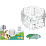 Vadigran - parc hexagonal avec filet 60 x 60 cm pour chiot et lapin