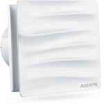 Airope - vague - 100 mm ventilateur, extracteur d'air avec clapet anti - retour, 92 m3 / h , vmc, design ...