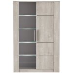 Vaisselier 2 portes décor chêne l114 x h175, 8 cm - antibes - calicosy Vaisselier 2 portes décor chêne l114 x h175, 8 cm - antibes - calicosy