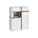 Vaisselier bas, bar criss + led. vitrine, argentier dco, moderne et design pour votre salon.