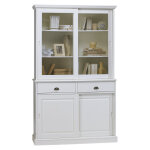 Vaisselier blanc - biblioth�que blanche 4 portes coulissantes