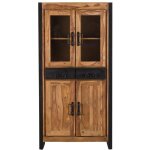 Vaisselier en bois d'acacia havana