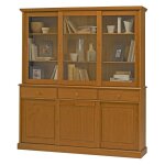 Beaux meubles pas chers - vaisselier pin miel 6 portes coulissantes 3 t 10 niches l 178. 6 h 199 p 42. ...
