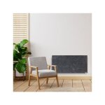 Valderoma - radiateur  inertie touch silicium natura noir 1500w horizontal nn1500t