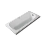 Valentin - baignoire ultra - compacte � encaster, poign�es int�gr�es et 5 pieds r�glables, 140 x 70 cm ...