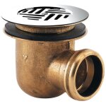 Bonde laiton de receveur avec grille d60 sortie horizontale  visser valentin 00 302100 000 00