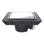 Valentin - bonde de sol extra plate avec grille finition inox