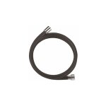 Flexible de douche 1. 5m en pvc lisse noir, crou chrom 15x21
