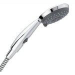 Valentin - pomme de douche avec arrt 'go stop', 2 jets, conomie d'eau, chrom