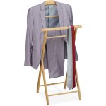Valet de chambre, bambou, pliable, salle de bain, hommes et femmes, chevalet v�tement hlp 110x47x38 cm, ...