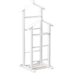 Valet de chambre carlijn h120cm bois massif blanc