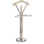 Idimex - valet gregor, en m�tal chrom� et mdf d�cor ch�ne sonoma