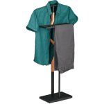 Valet de chambre, mdf et acier, porte - vêtements, hxlxp : 107x47, 5x20 cm, chemises, pantalons, noir ... Valet de chambre, mdf et acier, porte - vêtements, hxlxp : 107x47, 5x20 cm, chemises, pantalons, noir ...
