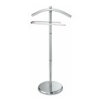 Valet de chambre en m�tal 'nuit' 109cm argent