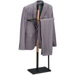 Valet de chambre, vestes et pantalons, hxlxp : env. 107x48x20 cm, mtal, mdf, chevalet  vtement, noir ...