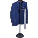 Valet de chambre, pour vestes et pantalons, mdf et acier, h x l x p : 110 x 45 x 24 cm, noir et marron ... Valet de chambre, pour vestes et pantalons, mdf et acier, h x l x p : 110 x 45 x 24 cm, noir et marron ...