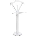 Valet matteo en m�tal et en bois laqu� couleur blanc