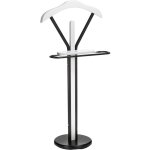 Valet matteo en m�tal et en bois laqu� couleur noir et blanc