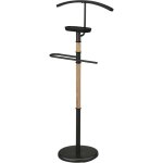 Valet de nuit en mtal laqu en noir et bois vernis en naturel collection nature by herdasa