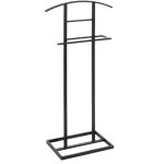 Valet de nuit en m�tal noir - longueur 45 x profondeur 26 x hauteur 101 cm