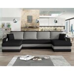 Bestmobilier - valos - canap� panoramique en u - 7 places - convertible avec coffre - en velours