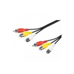 Cble de connexion audio vido composite, 3x rca, 3 connecteurs cinch 3 connecteurs cinch. longueur de ...