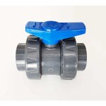 Interplast - vanne modle 2020 50mm  coller double union dmontable 5cm / 50 mm pn16 pvc pression piscine ...