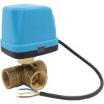 Vanne 3 voies motorise 220v electrovanne motorise 220v vanne a bille 3 / 4 pouce (dn20 3 / 4 pouce) ...
