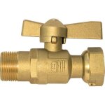 Vanne acs avant ou apr�s compteur avec trou de plombage �crou 20x27 m�le 15x21 - ezfitt europe