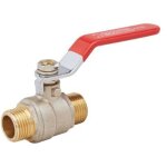 Boutt� - vanne d'arr�t 1 / 4 de tour double m�le acs, filetage 15x21