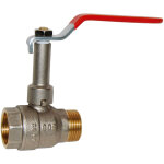 Vanne d'arr�t m / f acs 1 / 2' (15 / 21) pn30 poign�e plate rouge avec prolongateur sferaco
