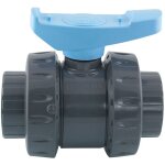 Vanne double union poigne bleue pvc pression astore  63 mm - fitt