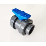 Interplast - vanne 50mm  coller double union dmontable 5cm / 50 mm pn16 pvc pression piscine