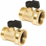 Vanne laiton 3 / 4 vanne � sph�re robinet � tournant avec manette pour tuyau d'arrosage, 25mm (2 pi�ce) ...