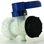 Negomix - vanne papillon monoboloc blanche s60x6 pour cuve 1000 litres