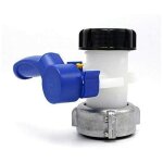 Vanne papillon nd50 ibc eau r�servoir avec �crou flottant en plastique62mm remplacement s60x6 pour r�servoir ...