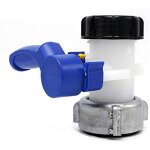 Vanne papillon de rechange pour cuve ibc jusqu'� 1000 l ou citerne, avec adaptateur pour bride dn50 (75 ...