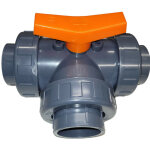 Jardiboutique - vanne pvc 3 voies t, diamtre 40 mm