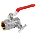 Vanne et robinet laiton - vanne � sph�re laiton � purge - ff 3 / 4''