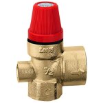 Vannes de s�curit� � membrane 1 / 2 , pour chauffage, avec raccord pour manom�tre 1 / 2  x 3 / 4  3 bar ...