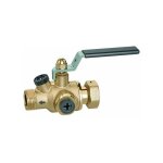 Vanne � sph�re avec clapet anti - retour int�gr� et �crou trournant caleffi 324 3 / 4'm