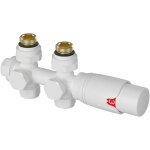 Vanne thermostatique kit multibloc pour radiateur gloppen laiton blanc [neu. haus]