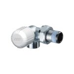 Vanne thermostatisable chrom�e �querre droite far 1617 3 / 8'