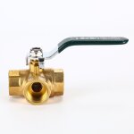 Vanne  trois voies, 1 / 2 pouce tap connecteur  soupape en laiton en laiton en forme de l for l'eau, ...
