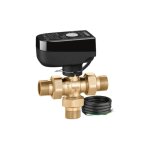 Vanne de zone  sphre trois voies version by - pass motorise, 3 / 4', tension 24v caleffi 644354 3by ...