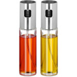 Vaporisateur huile, vinaigre, set, 2 sprays, 100 ml, verre, cuisiner, barbecue, brumisateur, transparent ...