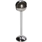 Var, cendrier - boule sur pied en inox, à remplir de sable, Var, cendrier - boule sur pied en inox, à remplir de sable,