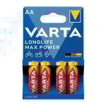 Blister de 4 piles longlife max power lr06 aa 1, 5v varta 4706110404